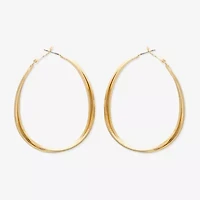 Bold Elements Womens Stainless Steel 53.3mm Hoop Earrings