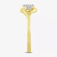 Diamond Blossom Womens 1/6 CT. T.W. Lab Grown White 10K Gold Midi  Cocktail Ring