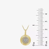 Diamond Blossom Womens 1/4 CT. T.W. Lab Grown White Diamond 14K Gold Over Silver Sterling Silver 18 Inch Pendant Necklace