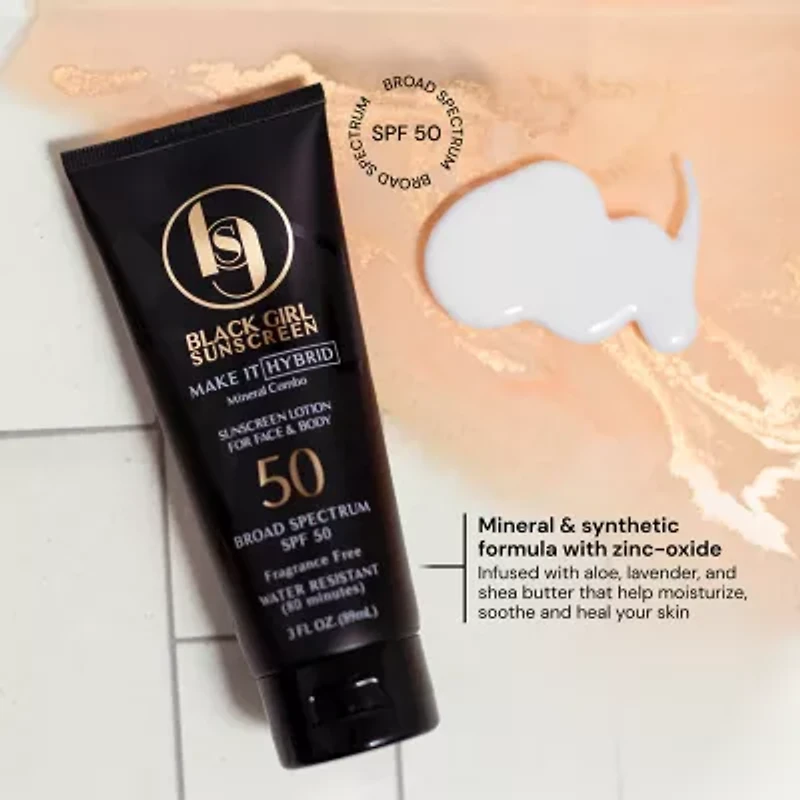Black Girl Sunscreen Make It Hybrid Zinc And Lavender Sunscreen Spf50
