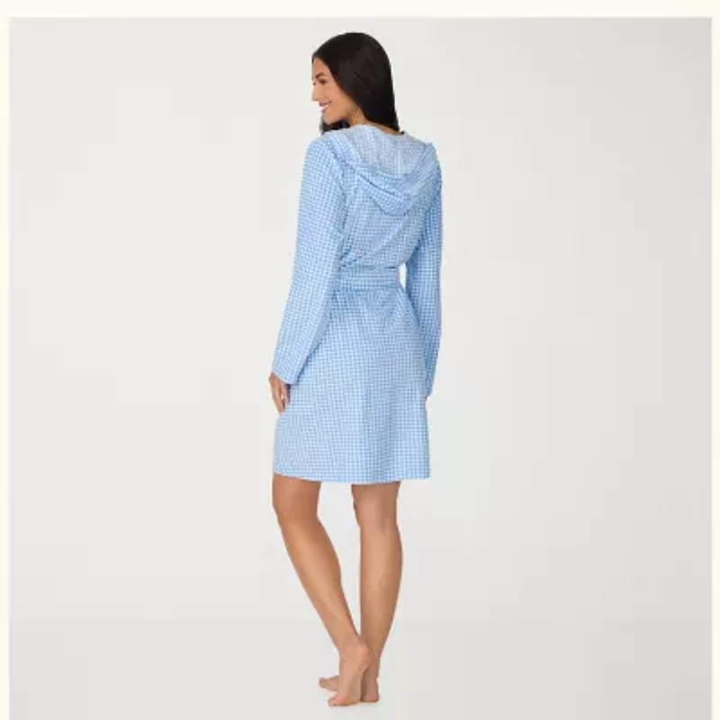 Cuddl Duds Womens Long Sleeve Short Length Robe