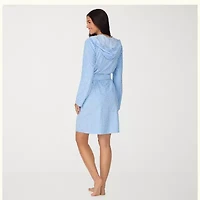 Cuddl Duds Womens Long Sleeve Short Length Robe