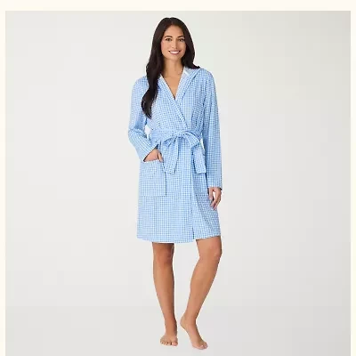 Cuddl Duds Womens Long Sleeve Short Length Robe
