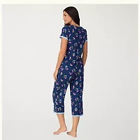 Cuddl Duds Womens Short Sleeve 2-pc. Pajama Sets