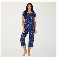 Cuddl Duds Womens Short Sleeve 2-pc. Pajama Sets