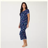 Cuddl Duds Womens Short Sleeve 2-pc. Pajama Sets