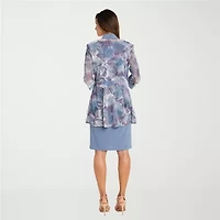 R & M Richards Womens Leaf Jacket Dress