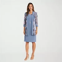 R & M Richards Womens Leaf Jacket Dress