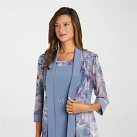 R & M Richards Womens Leaf Jacket Dress