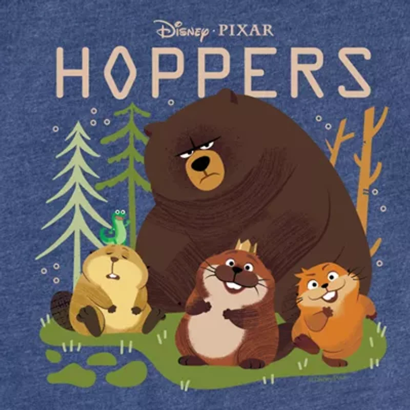 Disney Collection Little & Big Kid Girls Crew Neck Short Sleeve Classic Fit Graphic T-Shirt