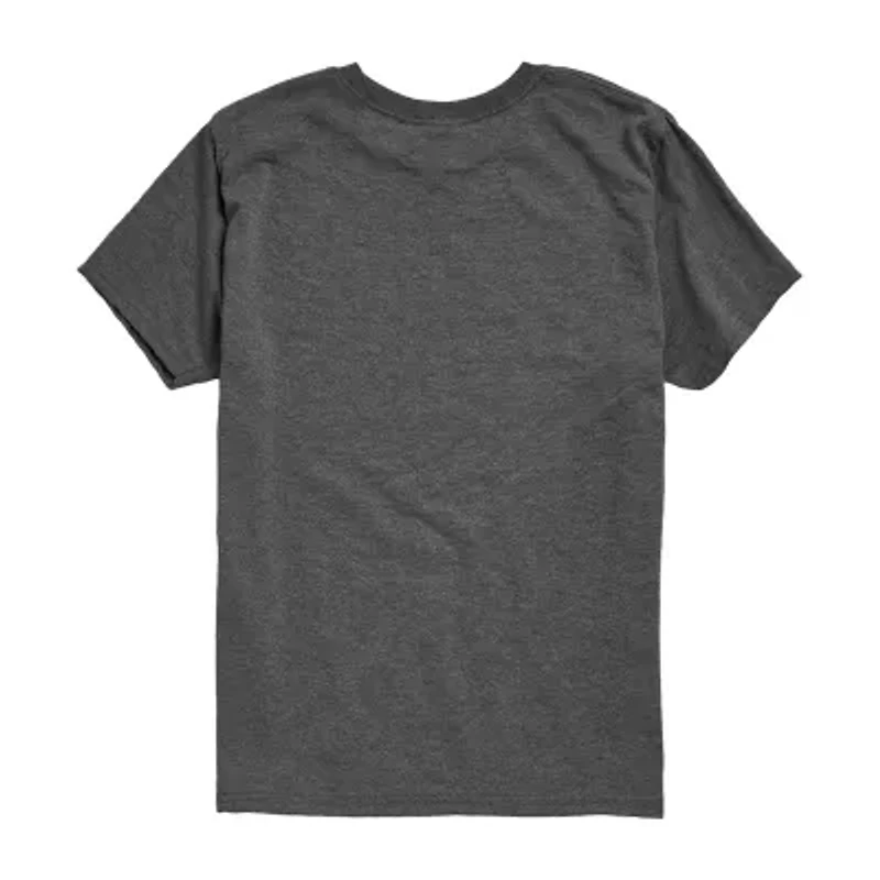 Disney Collection Little & Big Kid Boys Crew Neck Short Sleeve Regular Fit Graphic T-Shirt