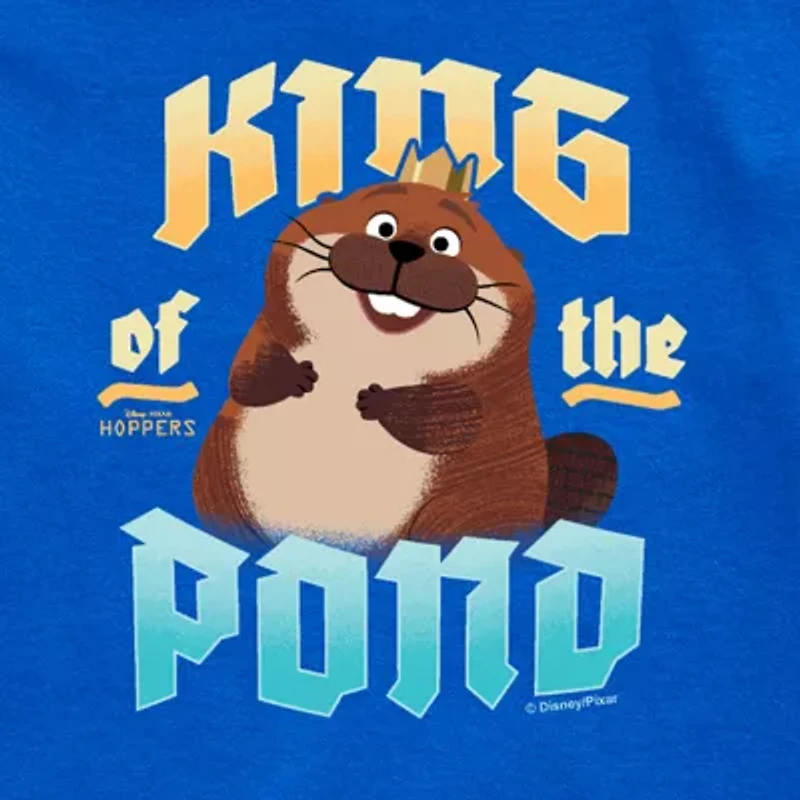 Disney Collection Toddler Boys Crew Neck Short Sleeve Regular Fit Graphic T-Shirt