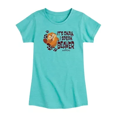 Disney Collection Toddler Girls Scoop Neck Short Sleeve Classic Fit Hoppers Graphic T-Shirt