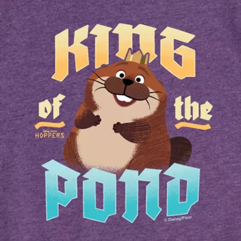 Disney Collection Toddler Girls Crew Neck Short Sleeve Classic Fit Graphic T-Shirt