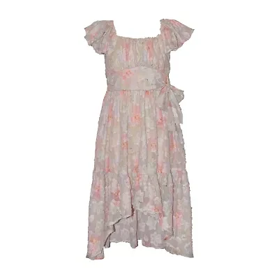 Bonnie Jean Big Kid Girls Short Sleeve Flutter A-Line Dress