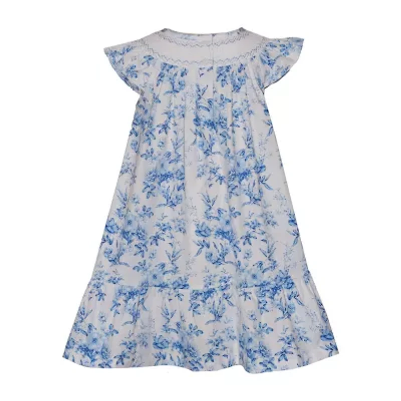 Bonnie Jean Little Girls Short Sleeve Flutter A-Line Dress