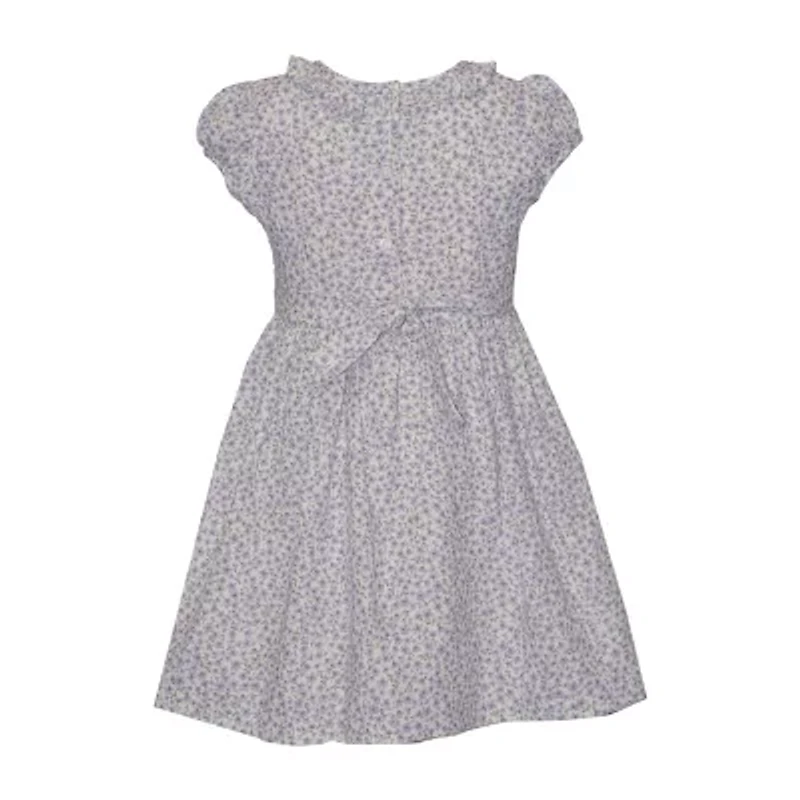 Bonnie Jean Little Girls Short Sleeve Puffed A-Line Dress