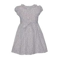 Bonnie Jean Little Girls Short Sleeve Puffed A-Line Dress