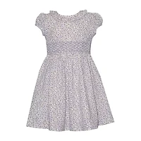 Bonnie Jean Little Girls Short Sleeve Puffed A-Line Dress