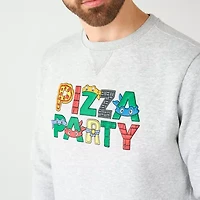 Novelty Mens Crew Neck Long Sleeve Teenage Mutant Ninja Turtles Graphic T-Shirt