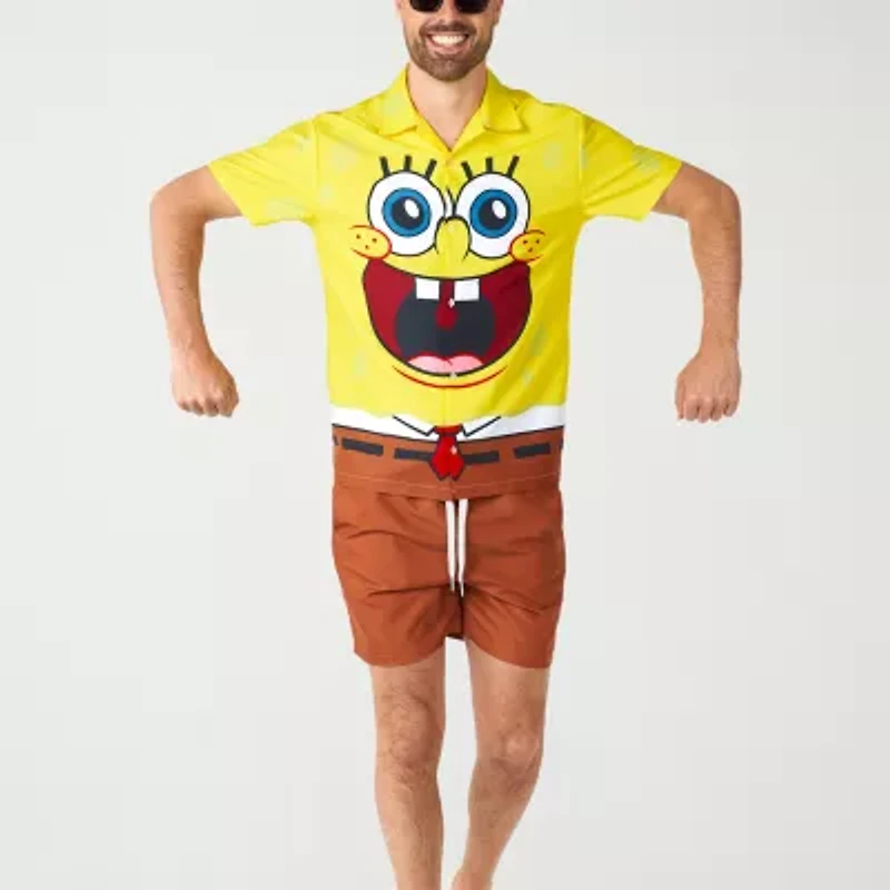 Novelty Mens Regular Fit Spongebob Graphic T-Shirt