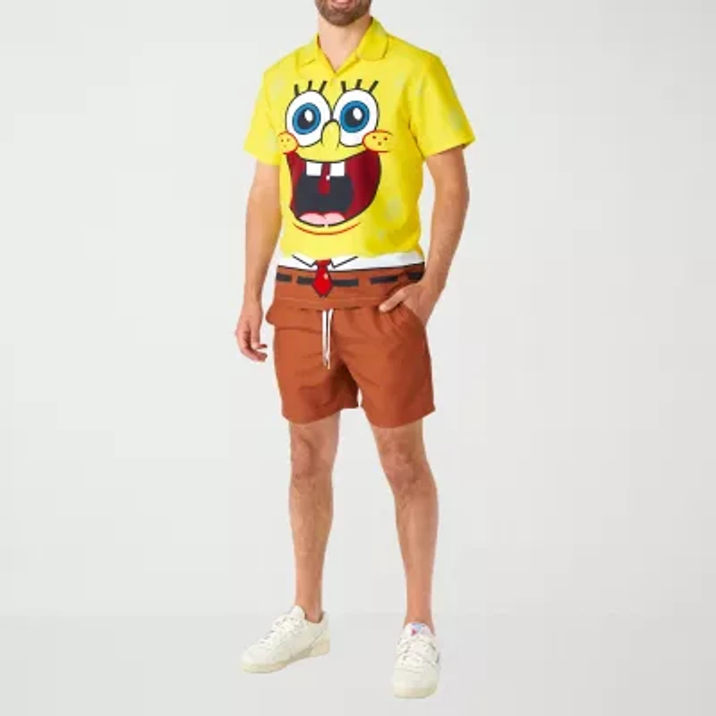 Novelty Mens Regular Fit Spongebob Graphic T-Shirt