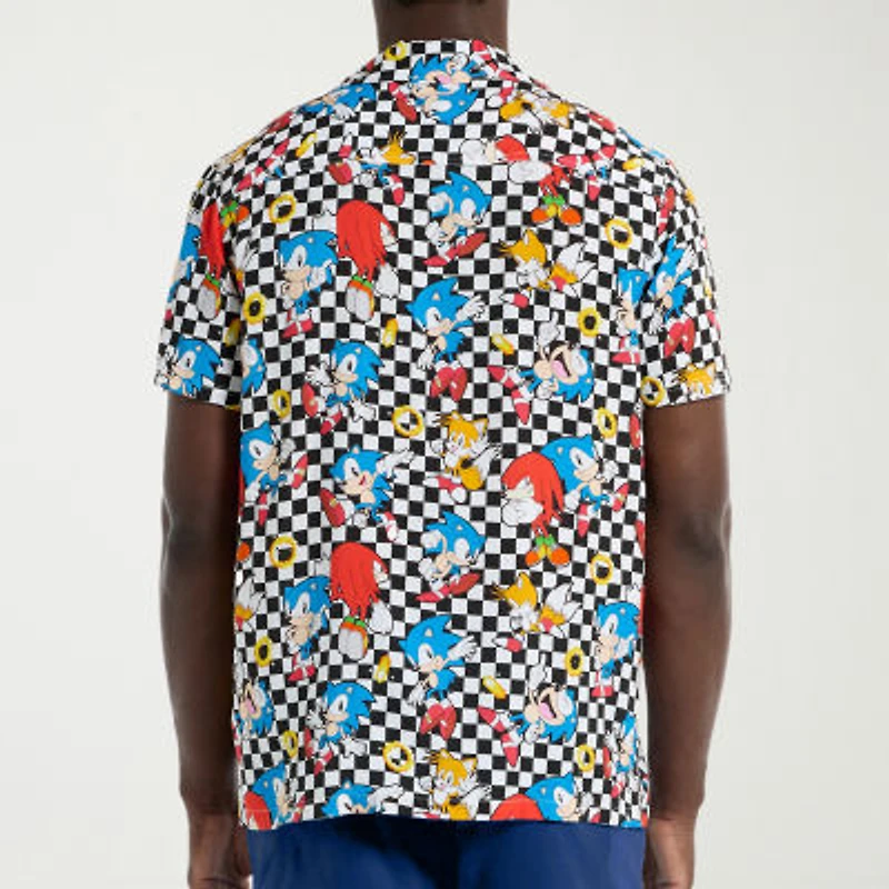 Novelty Mens Short Sleeve Sonic the Hedgehog Graphic T-Shirt