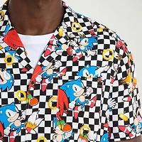 Novelty Mens Short Sleeve Sonic the Hedgehog Graphic T-Shirt