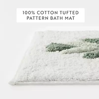 Casual Comfort Flower Pattern Cotton Bath Mat