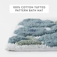 Casual Comfort Blossoms Pattern Cotton Bath Mat