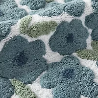 Casual Comfort Blossoms Pattern Cotton Bath Mat
