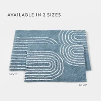 Casual Comfort Rainbow Pattern Cotton Bath Mat