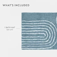 Casual Comfort Rainbow Pattern Cotton Bath Mat