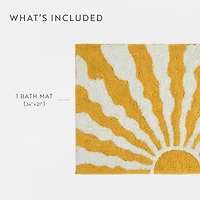 Casual Comfort Sunray Design Cotton Bath Mat