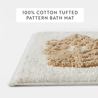 Casual Comfort Folk Leaves Pattern Cotton Bath Mat