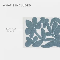 Casual Comfort Modern Floral Pattern Cotton Bath Mat