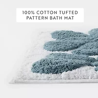 Casual Comfort Modern Floral Pattern Cotton Bath Mat