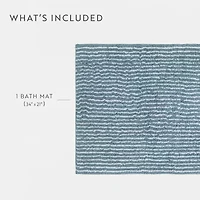 Casual Comfort Pinstripe Cotton Bath Mat