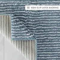 Casual Comfort Pinstripe Cotton Bath Mat
