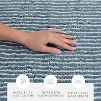 Casual Comfort Pinstripe Cotton Bath Mat
