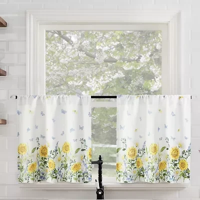 No 918 Spring Meadow 2-pc. Rod Pocket Window Tier