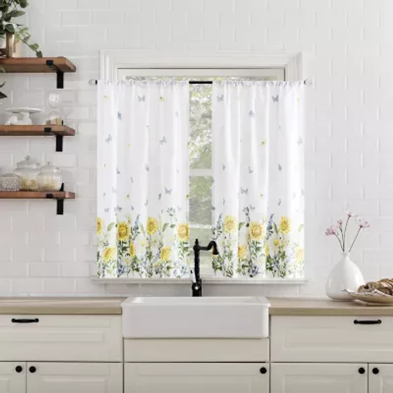 No 918 Spring Meadow 2-pc. Rod Pocket Window Tier