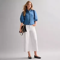 RM Rebecca Minkoff Womens Elbow Sleeve Blouse