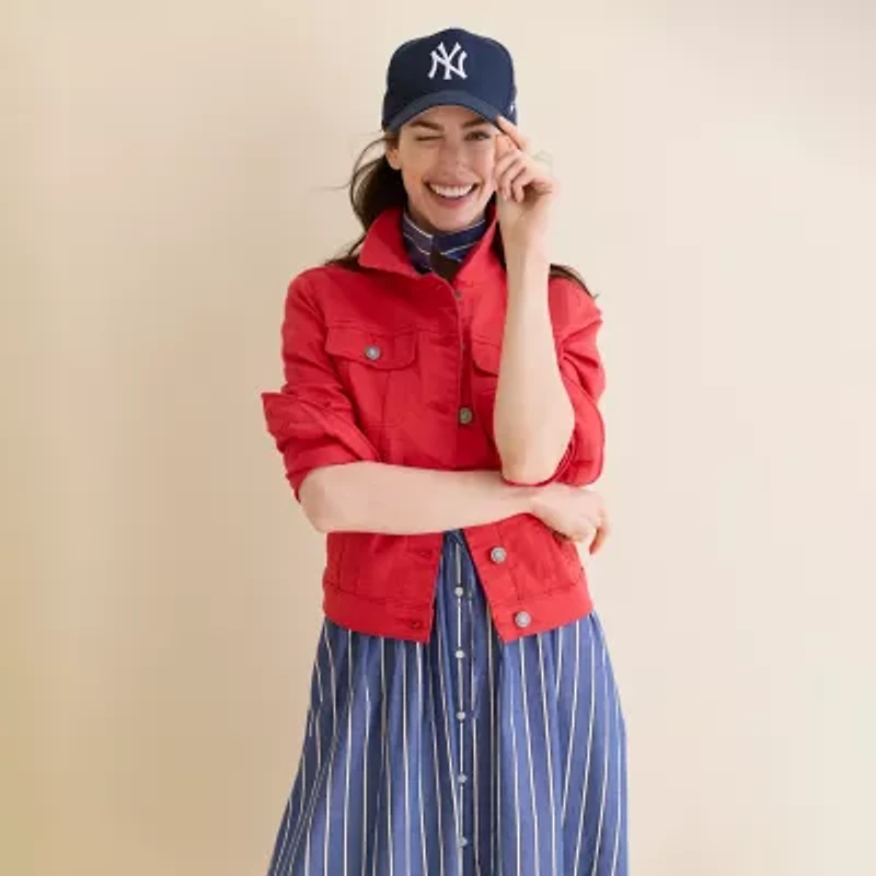 St. John's Bay Womens Denim Lightweight Jacket