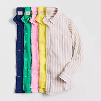 St. John's Bay Womens Long Sleeve Relaxed Fit Button-Down Shirt