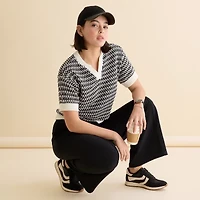 Stylus Womens Wide Leg Mid Rise Lounge Pant