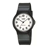 Casio® Mens White Dial Black Resin Strap Watch MQ24-7B2LLUB