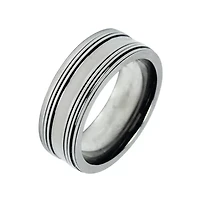 Mens 8mm Titanium Wedding Band