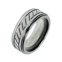 Mens 8mm Titanium Wedding Band