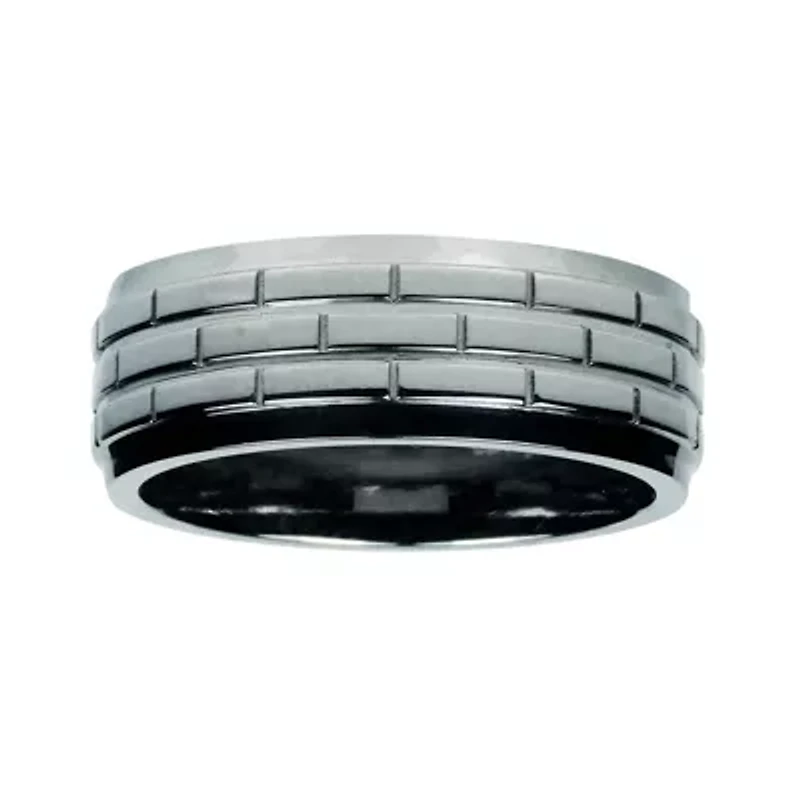 Mens 8mm Titanium Wedding Band